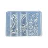 Silicone Nail Art Mould With Sea Shell Fish and Mermaids Patterns Easy Demolding for Manicure