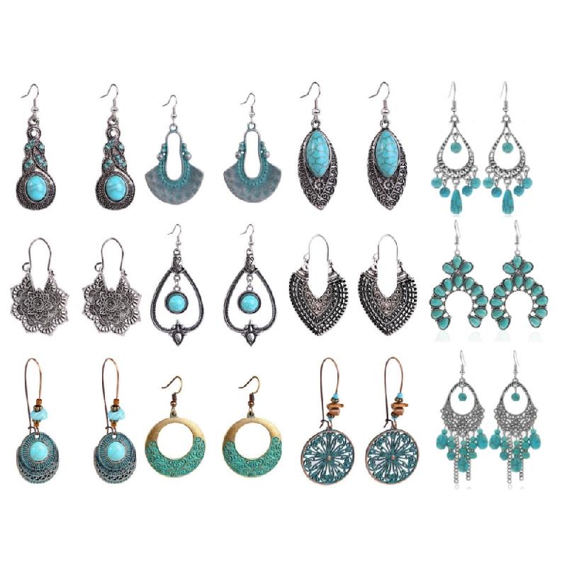 BLINGBAY 2023 Women's Earrings Retro Accessories Fashion Jewelry Accessories Ethnic Turquoise Earrings Bohemian Jewelry Gifts