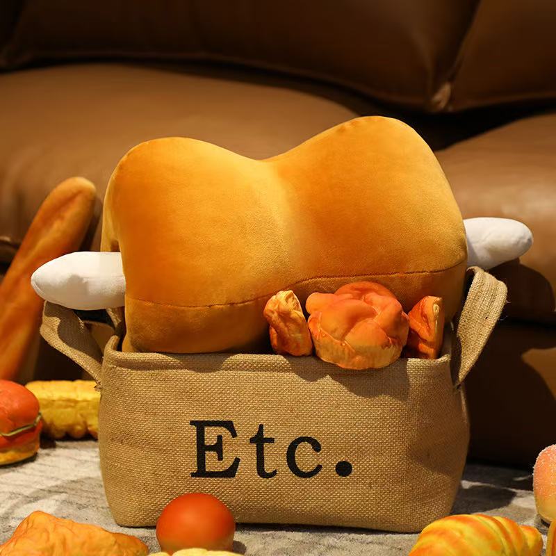 Chicken Leg Bone Pillow Plush Toy Handmade Doll Cartoon Anime Cute Cushion Home Decoration Children's Birthday Gift Toy