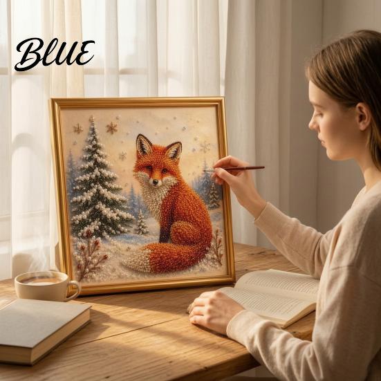 Christmas Gem Art DIY Faux Pearl Kit Winter Scene Painting Wall Decoration 3D Sparkling Animal Craft Kit for Adults Holiday Decor Supplies
