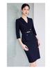 AD Navy Blue Women's Blazer Dress - 2025 Spring Style, High-End Professional Workwear, Goddess-Like Elegance