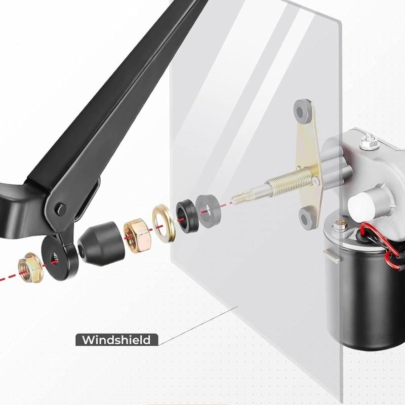 Waterproof Wiper Motor Kit For UTV ATV Sand Cars Delivers Superior Performances In Muddy Rainy And Dusty Environments