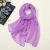 Solid Color Sunscreen Shawl Long Shawl Silk Elegant Chiffon Scarf  Spring