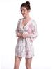 European and American new V-neck print dress seven-quarter sleeve sexy dress sexy vacation dress