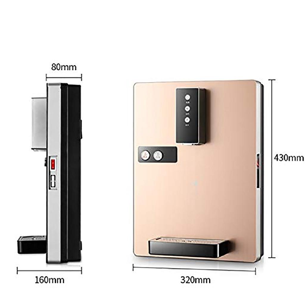220V Water Cooler Drinking Fountain Electric Water Dispenser Multifunctional Hot/Cold/Ice Wall Mounting Water Heater