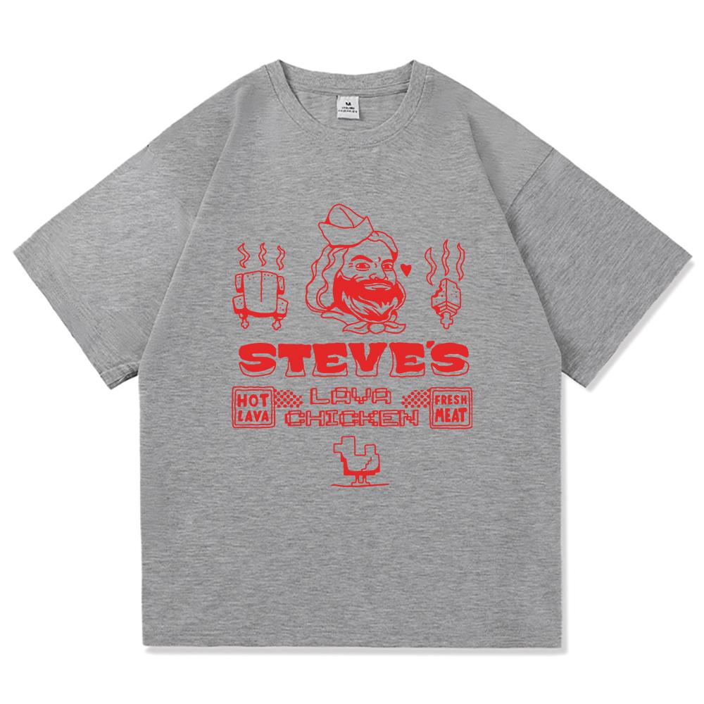 Funny Steve's Lava Chicken T Shirt 2025 Fashion Men/women Clothing Harajuku High Quality Tops Cotton Clothes Days Gifts Tshirts