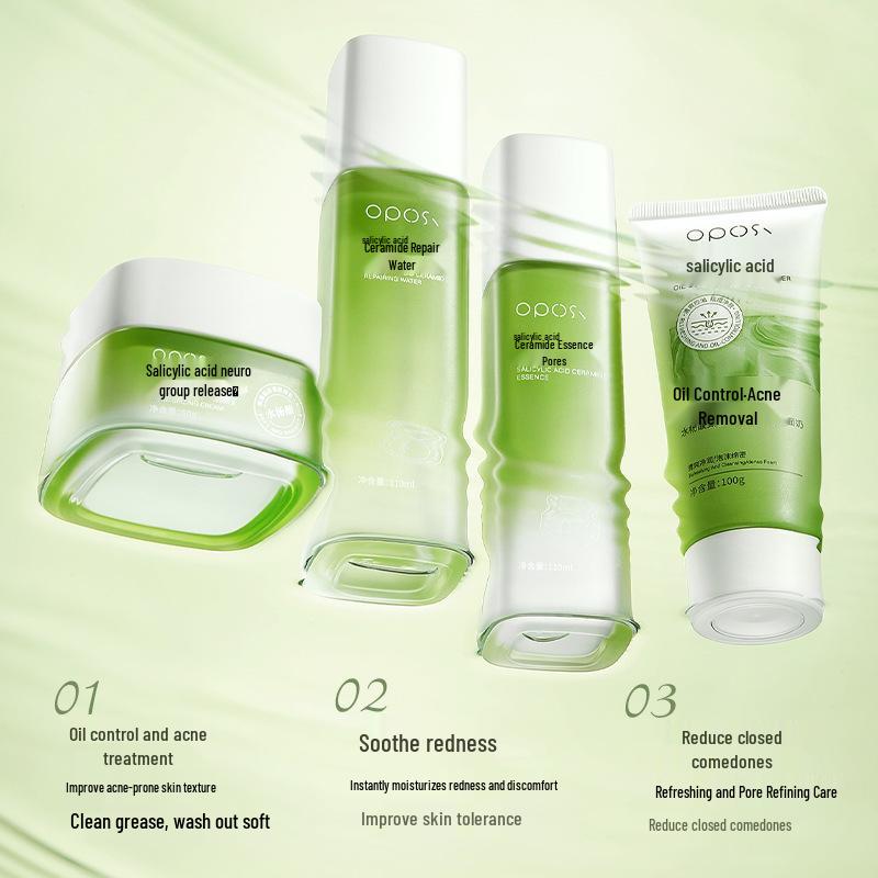 Salicylic Acid Cleanser & Lotion Set - Lipstick & Face Cream Combo