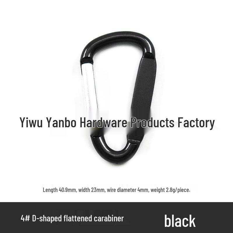 4D Aluminum Alloy D-shaped Carabiner Keychain & Lanyard for Hiking, Camping, Water Bottles, and Backpacks