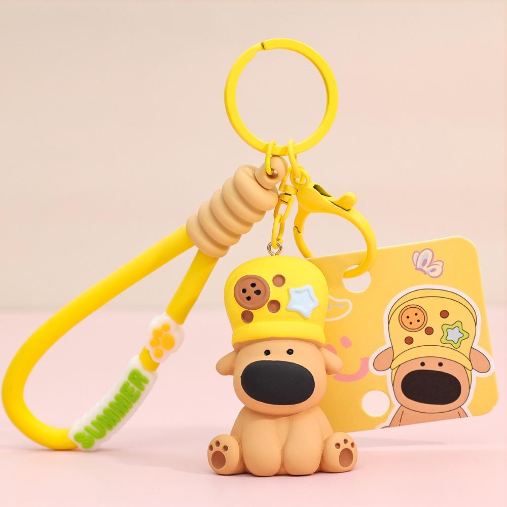 Anti-Lost Dog Animal Key Pendant Hanging Cartoon Dog Key Ring Cute Little Dog Keychain  Small Gifts