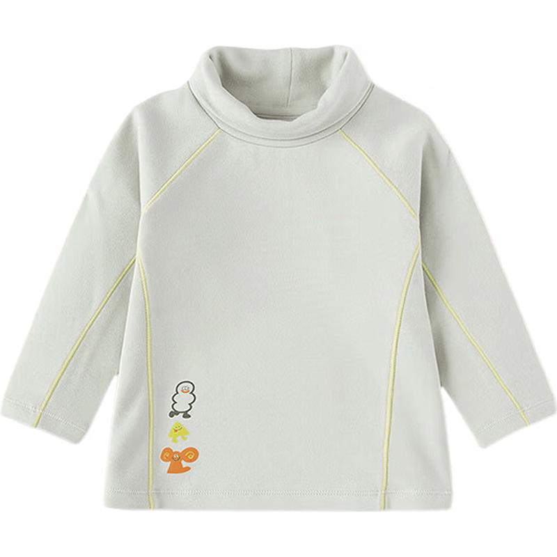 Balabala Kids' Thermal High-Collar Long Sleeve T-Shirt