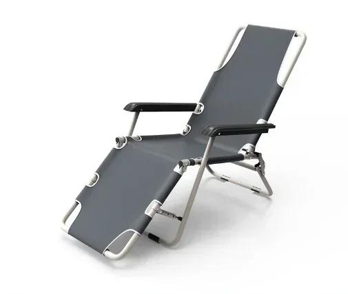 Folding Recliner Chair Outdoor Camping Picnic Traveling Portable Metal Frame Lounge Livingroom Chair Amagi