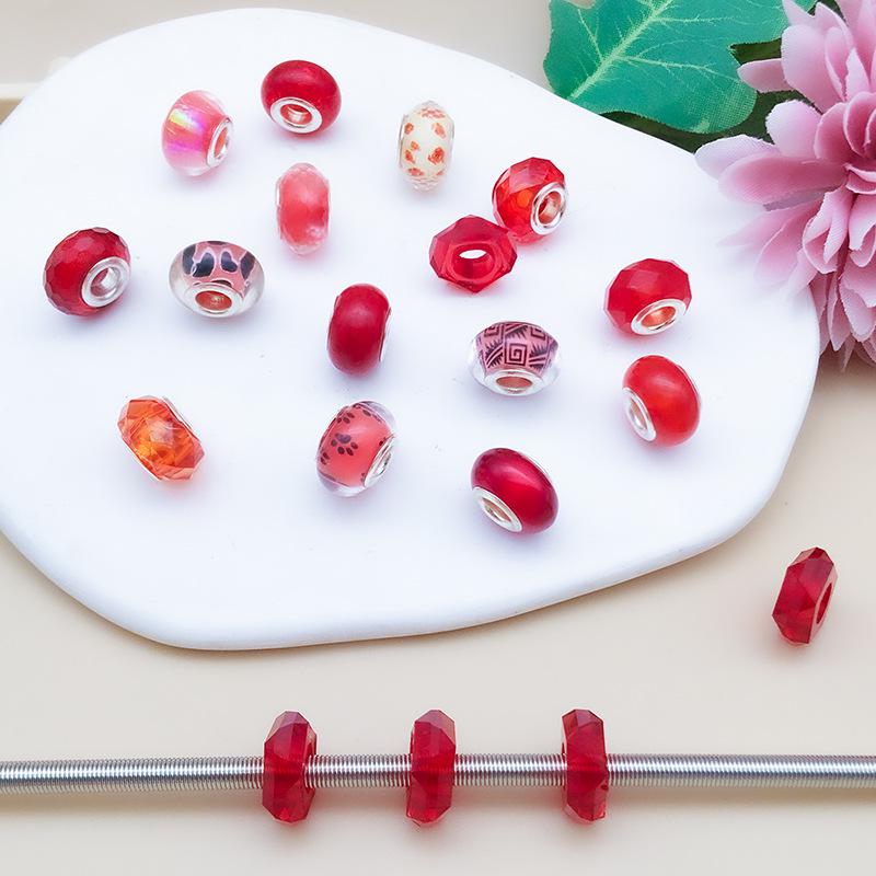 

Red Handmade Spacer Bead for Bracelet Jewelry - 15 Styles Compatible with Pandora
