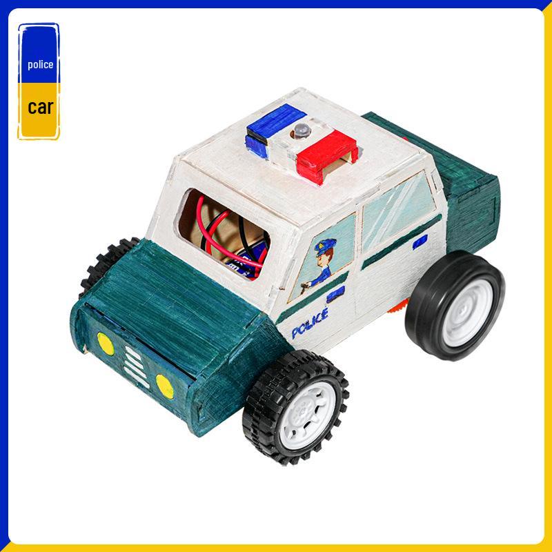 Children s DIY Police Car Science Kit with Sound and Light Effects