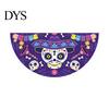 Colorful Cemetery Memorial Flag Day of The Dead Skull Bunting Banner, Marigold Print Fiesta Yard Sign Hanging Flag, Sugar Outdoor Party Decor