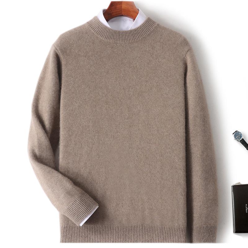 New cashmere sweater thickened semi-turtleneck pullover sweater with cashmere sweater men's inside