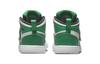 Jordan Air Jordan 1 TD Leder Rutschfest Anti-Kick High-Top Kleinkindschuhe Grün Weiß Baby und Kleinkind BQ7196-301