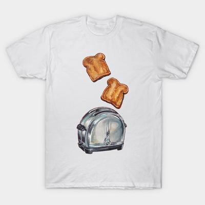 T Shirt Women Toast And Toaster Harajuku Print Kawaii Tshirt Summer Short Sleeve Female T-Shirt Top Tee