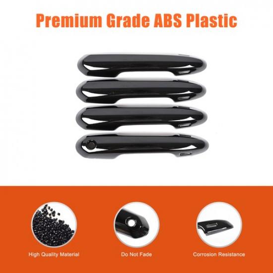 Glossy Piano Black ABS Exterior Door Handle Cover Trim For Lexus LX600 +