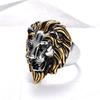 Ring Personalized Retro Ring Gold Lion Head Men's Ring Domineering Hip-hop Lion Head Ring