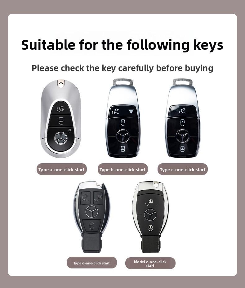 For Mercedes-Benz GLC300L key cover, 25 new C-Class C260L, C200L premium feel, S-Class S400L, Maybach buckle uij8