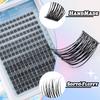 Diy Segmented Single Cluster Of Hair 8-18Mm Simulated Eyelashes With Glue Tweezers Set