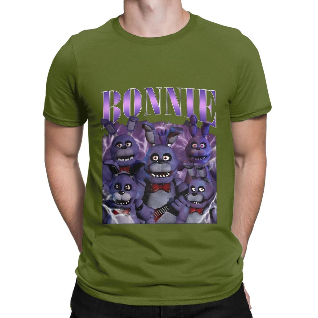 Vintage Five Nights At Freddy Bonnie Novelty Graphic 100 Cotton TShirt FNAF Tees Tops For Unisex