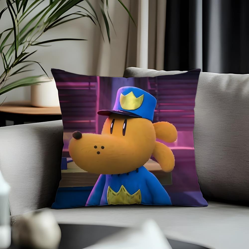 Hot Ddogmanable Cushion Cover Antidustmite Pillowcase Invisible Zipper Silky Short Plush Sofa Cushion Cover