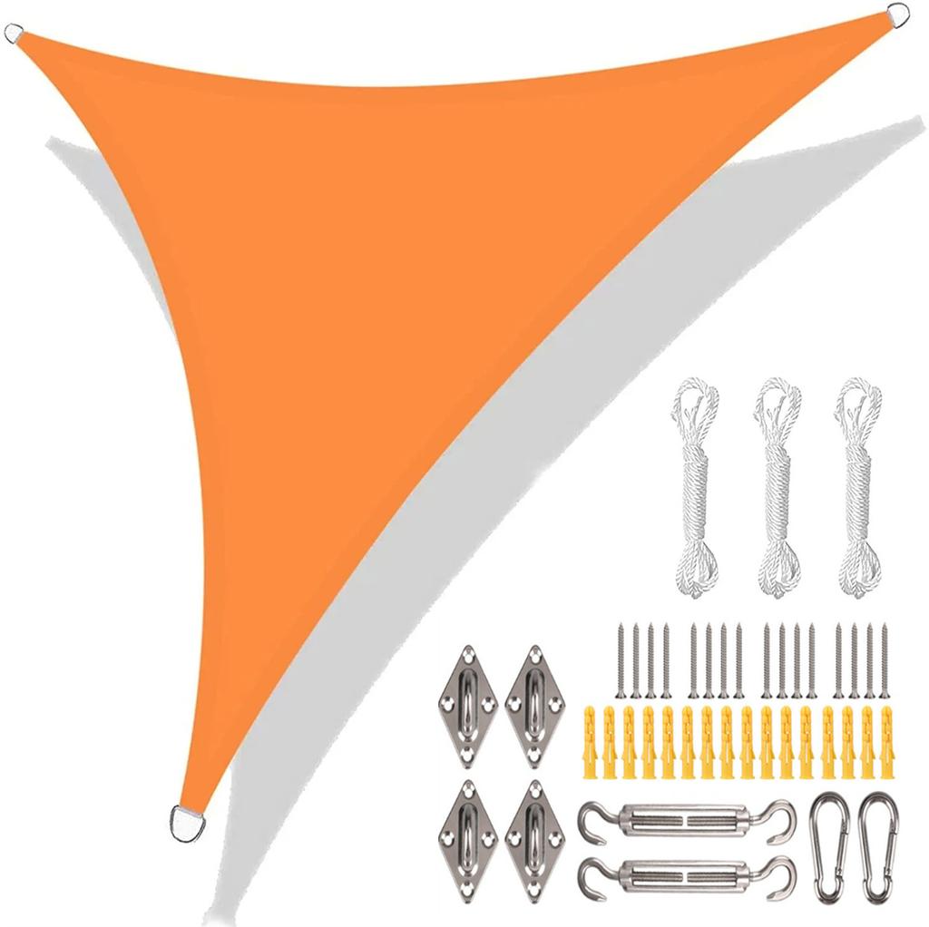 5x5x5/3x3x3M/2x2x2M Waterproof Triangle Sun Shade Sail Canopy For Outdoor Garden Patio Backyard Camping Tents Pool Shade Cloth