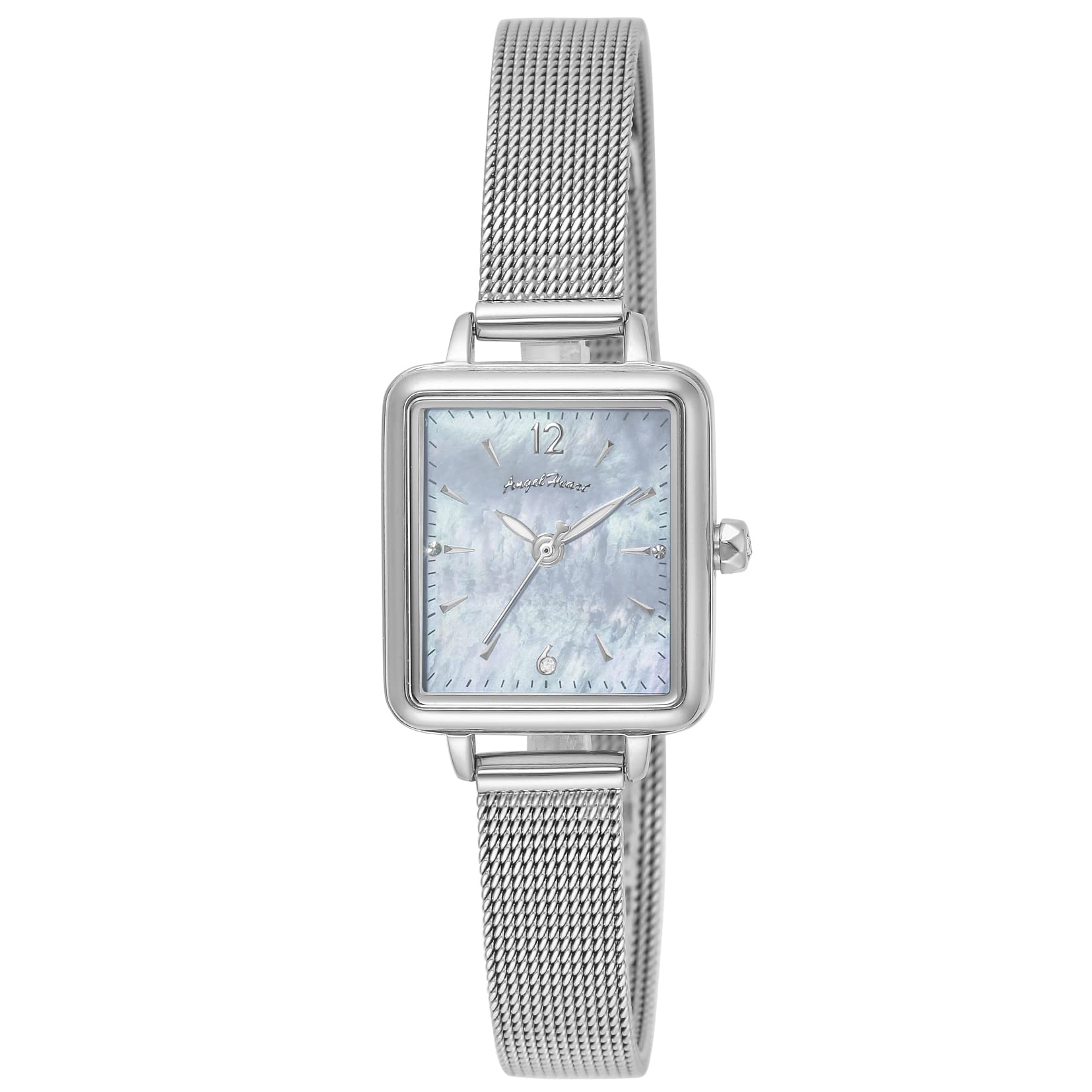 

Little Heart Kanna Blue Pearl Stainless Solar Official Watch Silver [Angel Heart] Watch, Hashimoto, Dial, Steel, Quartz, 24MM, Warranty, LH22SBU,