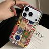Popular Totem Retro Butterfly Flower Is Suitable for Apple 17pro Mobile Phone Case 16/15 Double-layer Film Anti-drop Case.