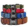Custom Dog Collar Nylon Dog Collars Free Engraved Pet Pug Bulldog Name ID Buckle Necklace Adjustable for Small Medium Large Dogs