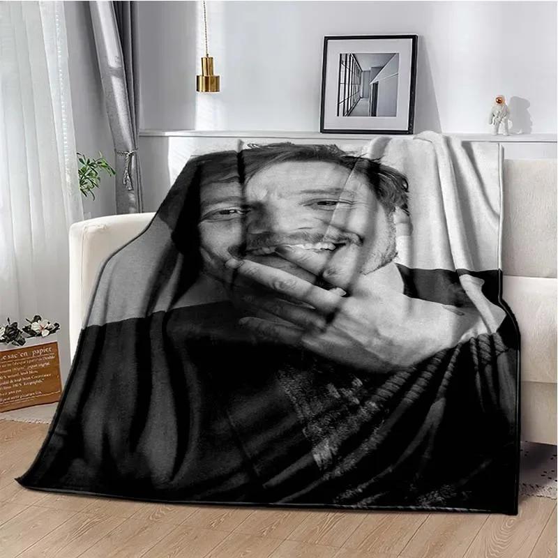 Pedro Pascal Pattern Throw Blanket Light Weight Blanket for Living Room Bedroom Kidsroom Warm Blanket Christmas Gift