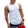 Gilet Uomo Elastico Traspirante Taglio 3D alla Moda Colore Unico Ampio Bodybuilding Streetwear