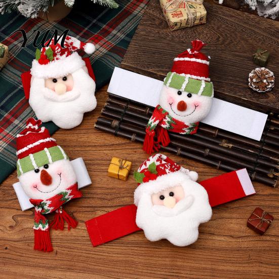 Santa Claus Curtain Tiebacks Christmas Tieback, 3D Plush Snowman Window Holders Holiday Ties Backs, Decorative Drape Holdbacks for Xmas Party Drapery