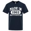 Made In 1962 Aged To Perfection Tee Clothes Hip Hop Breathable Cotton T Shirt Short Sleeve Tops Summer Streetwear T-Shirt