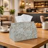 1pc Stylish Abstract Floral Lace Tissue Holder with a White Cream End for Organizing Napkins At Weddings, In Kitchens, Cars, And As a Decorative Piece