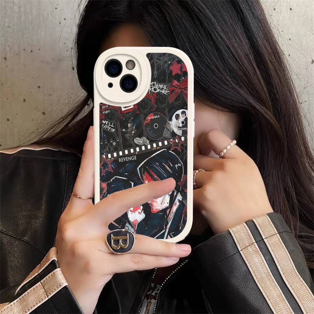Rock Band M-My C-Chemical R-Romance For IPhone 16 15 14 13 12 11 Pro Max Plus Leather Phone Case