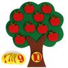 4 Styles Available Fruit Tree Puzzle Felt Children Early Education Toys Kindergarten Color Number Fruit Cognitive Teaching Aids