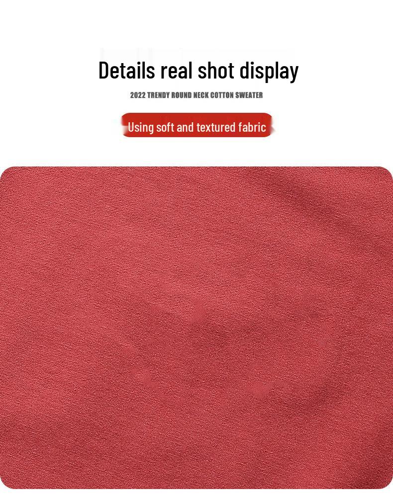 Чоловіча повсякденна толстовка на осінь/зиму - 70% бавовна, з флісовою підкладкою, потовщена, вільний крій, круглий виріз, довгий рукав, модний дизайн