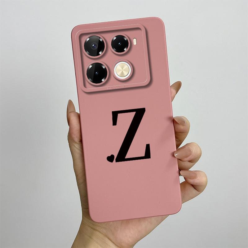 for Infinix Note 40 4G X6853 / Note 40 Pro 4G 5G X6850 X6851 / Pro Plus X6851B Phone Case Cute Letters Silicone Shockproof Cover