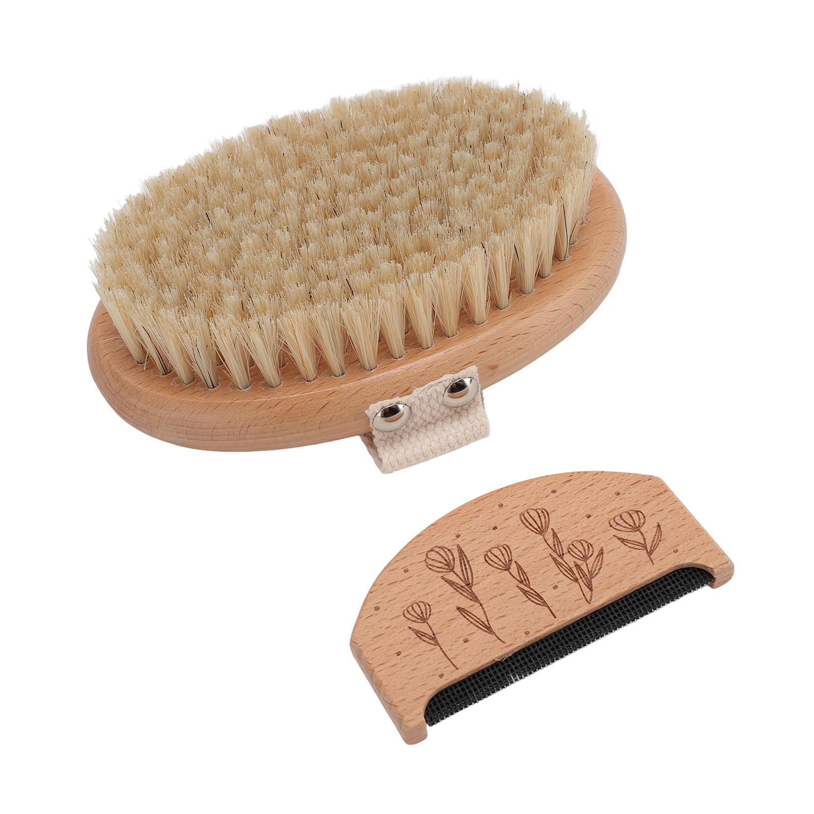 Ensemble 2 pièces Rasoir de nettoyage pour pull Ensemble Brosse de nettoyage ovale en bois de hêtre à poils et anti-bouloches Type 3