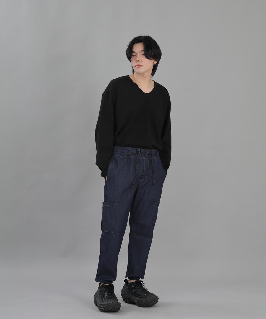 Seinteukeulu In-House Cargo Jogger Pants Ihc-359 Indigo Denim Brs