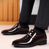 FashionLeather Gentleman Stress Shoes Men slip on Business Driving Shoes Handmade Loafers chaussure Party Flats Dress Shoes big size 49