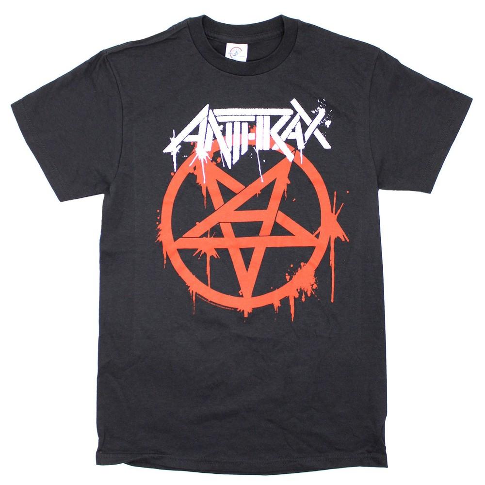 Anthrax Pentathrax Splatter Tee T-shirt Small Black Unisex T-Shirt