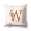 Polyester Pillowcase Home Fantasy Watercolor Print Pillowcase 26 English Letter Cushion Cover