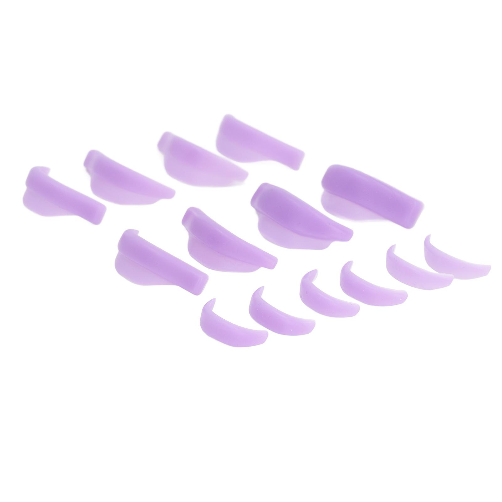 

7 пар силиконовых щипцов для завивки ресниц, многоразовые подушечки для подтяжки ресниц, разные размеры, для салонов красоты фиолетовый