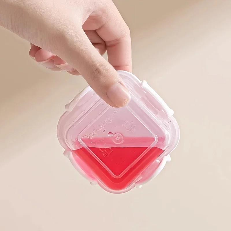 4pcs Mini Storage Box Lunch Fresh Box Portable Food Packaging Anti-smell Can Be Refrigerated Heating Sealed Boxes Home Storage