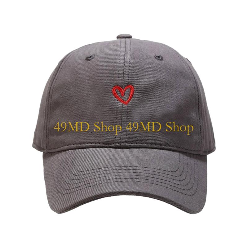 

49MD Fashion Heart Pattern Baseball Cap Adjustable Size Women Sunproof Snapbacks Hat For Teens Girl Hiking Running Daily Use серый