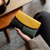 2026 Leather Women's Color-blocked Wallet, Large Capacity Top Layer Cowhide Wallet, Short Clutch