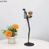 Black Matchstick Men Statue Golden Ball Decoration Character Sculpture Desktop Abstract Character Figurines Home Decoration